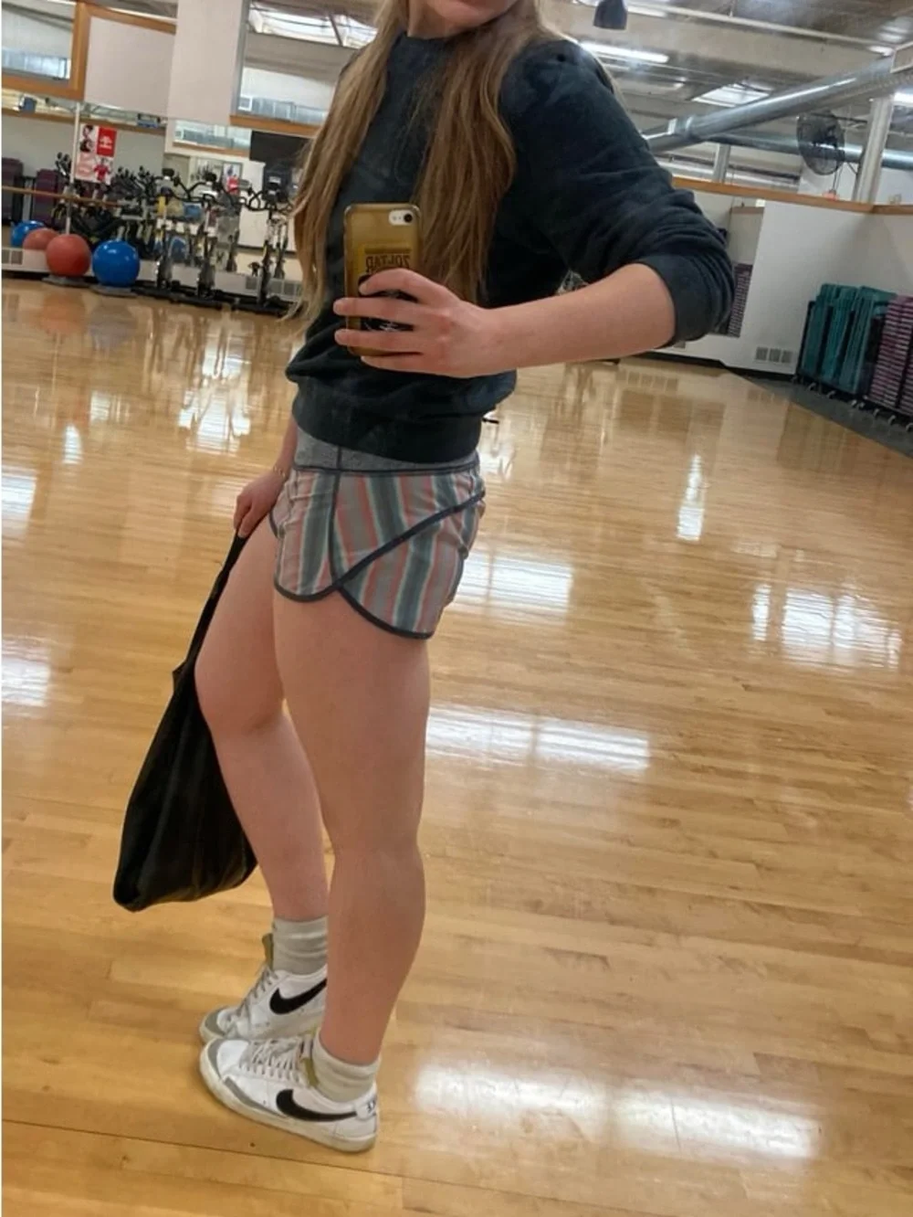 lululemon athletica Speed Shorts Alarming Ombre Striped Size 8 Like New